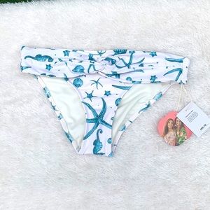 nautical teal white swim bottom
